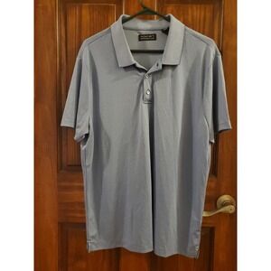 Axist Polo Shirt Mens‎ Large Performance Golf Blue/Gray Short Sleeve Pattern